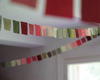 10m Rose fabric upcycled scrap bunting