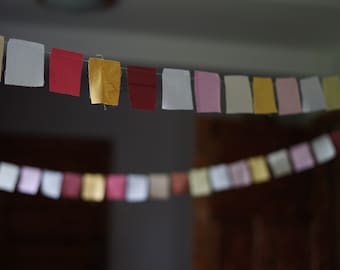 10m Lemonade upcycled fabric scrap bunting