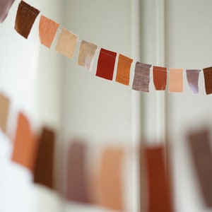 10 metres Nature Terracotta fabric scrap bunting