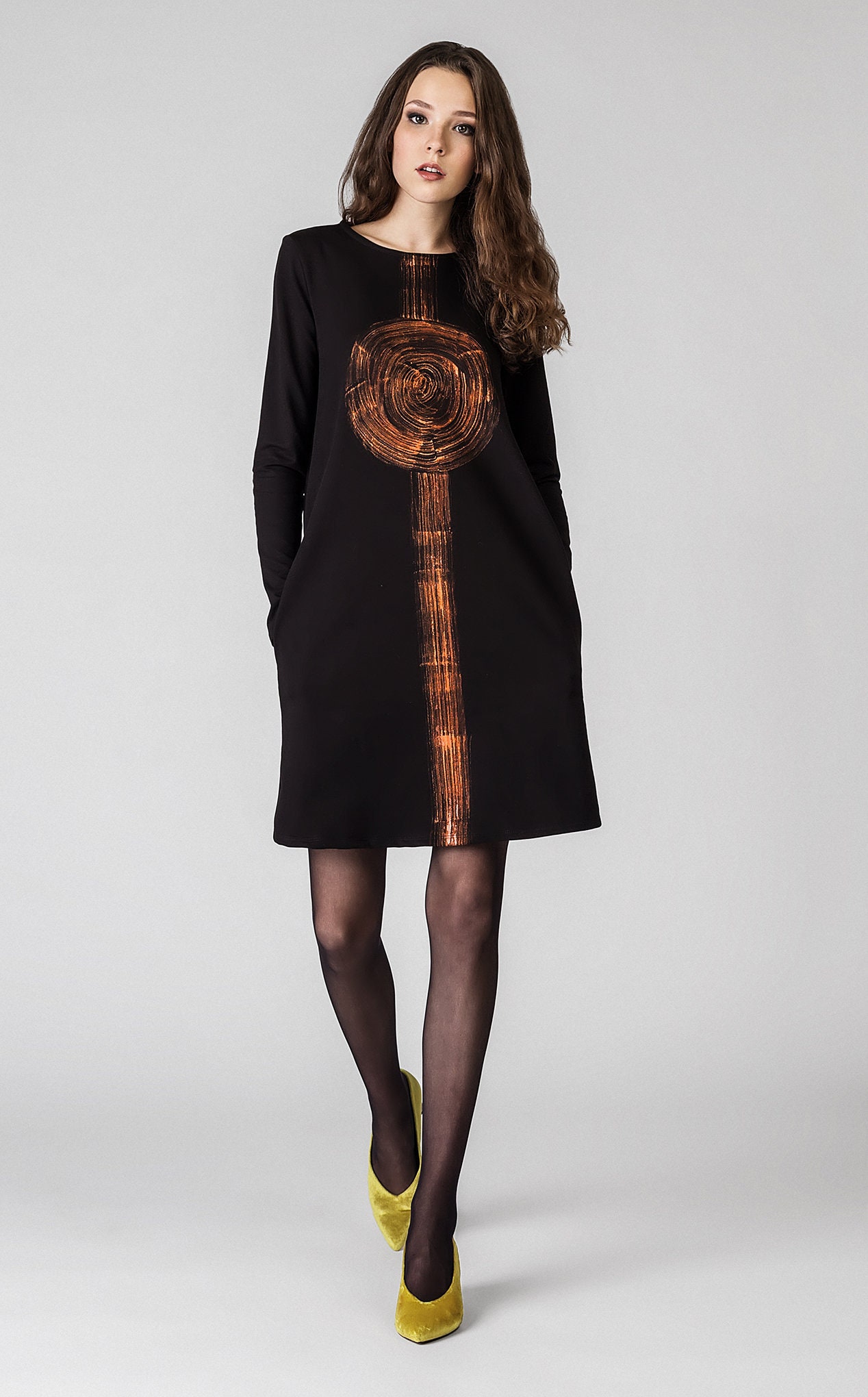 Size Dress Black Dress Loose Dress Plus 