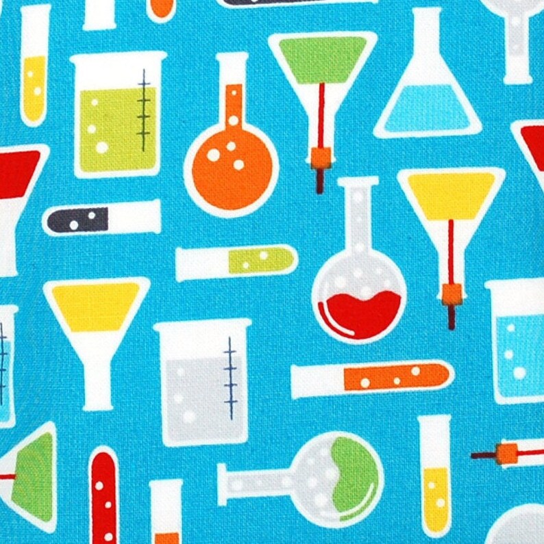 Science Fabric Gift Bag Beakers Test Tubes and Flasks on Etsy
