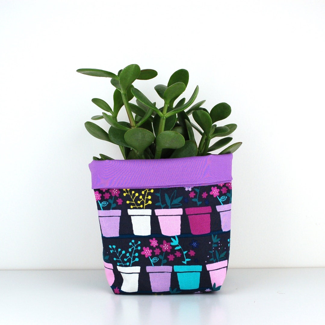 Fabric Planter Fabric Plant Pot Cover Flower Pot Cover Etsy