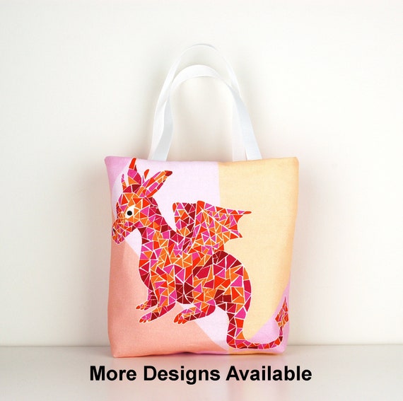 Dragon Fabric Gift Bag Dragon Goody Bag Choose From Pink or Etsy