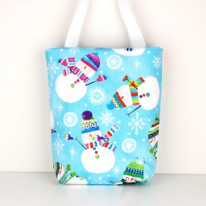 Christmas Fabric Gift Bag, Small Christmas Goody Bag, Choose From 6 Different Designs image 5