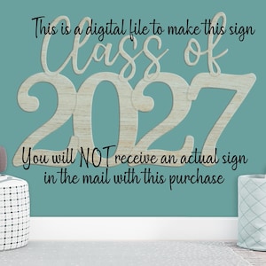 Class of 2027 Graduation SVG File for Laser Cut and Glowforge Projects