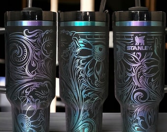 Engraved Stanley Chroma Tumbler: Personalized Laser Engraved Travel Mug