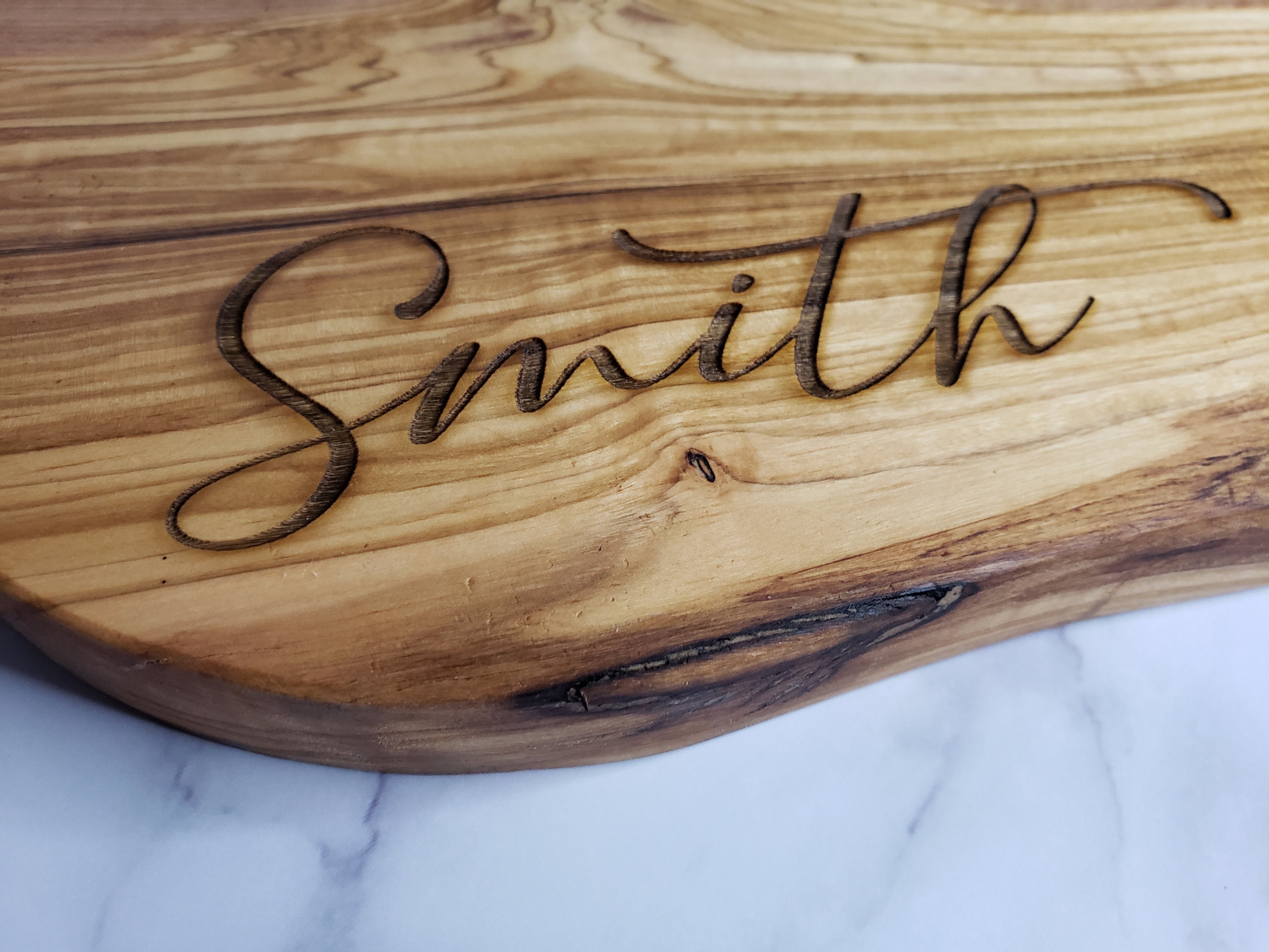 Olive Wood Engraved Cutting Board Laser Engraved Olivewood Etsy