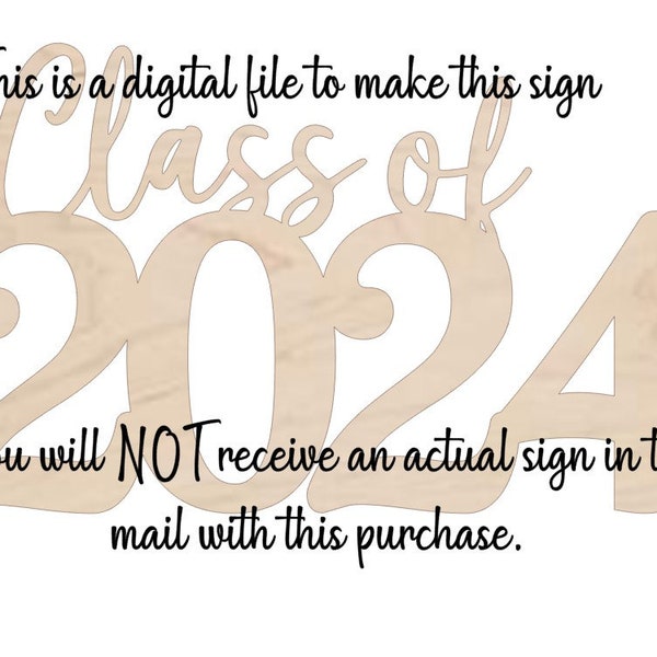 Class of 2024 Sign Etsy