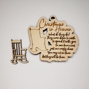 Christmas in Heaven Digital File, Red Rocking Chair SVG, Christmas in ...