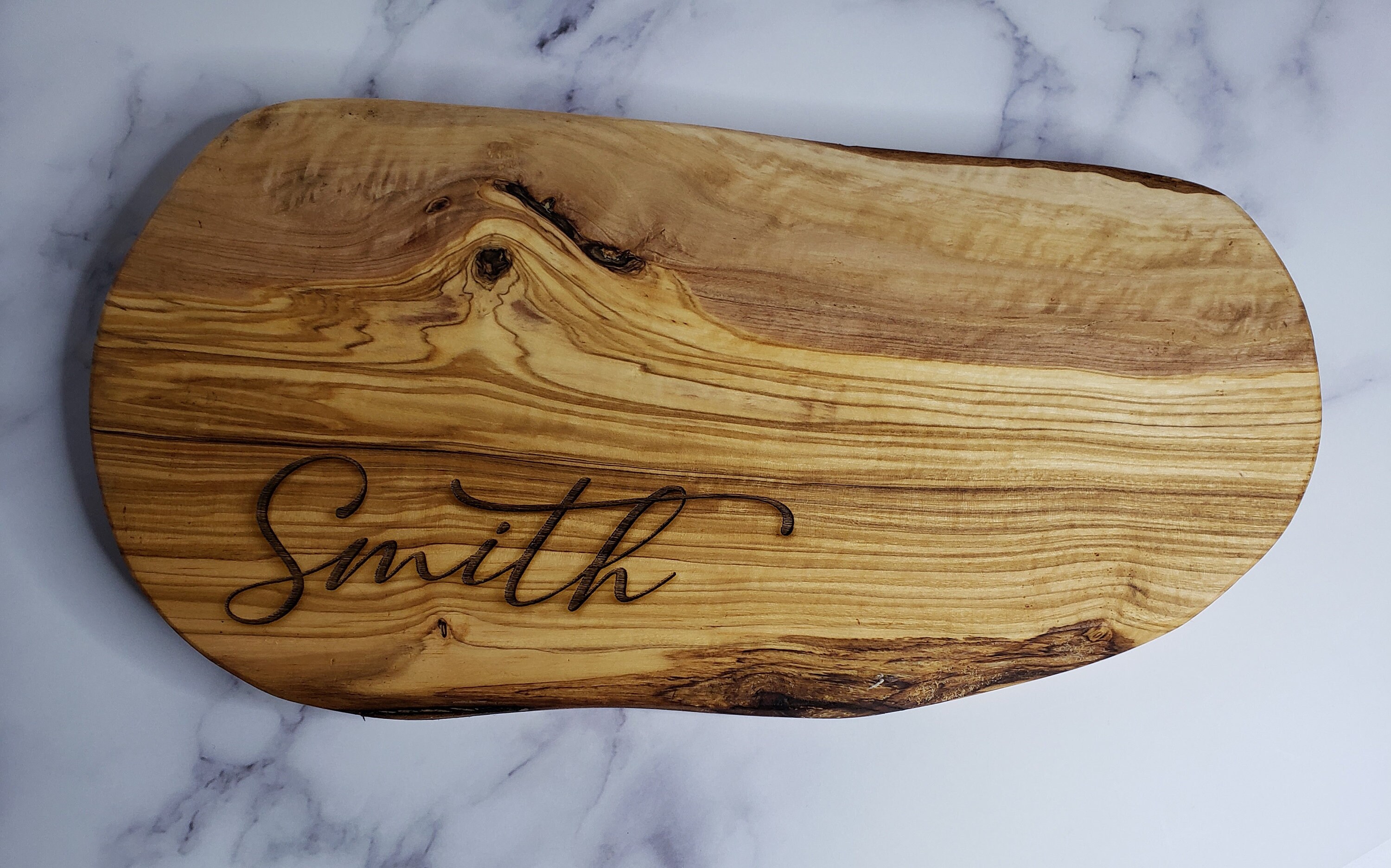 Olive Wood Engraved Cutting Board Laser Engraved Olivewood Etsy