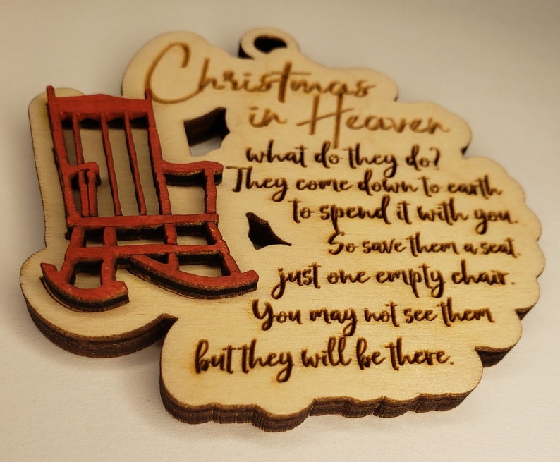 Christmas in Heaven Digital File Red Rocking Chair SVG - Etsy