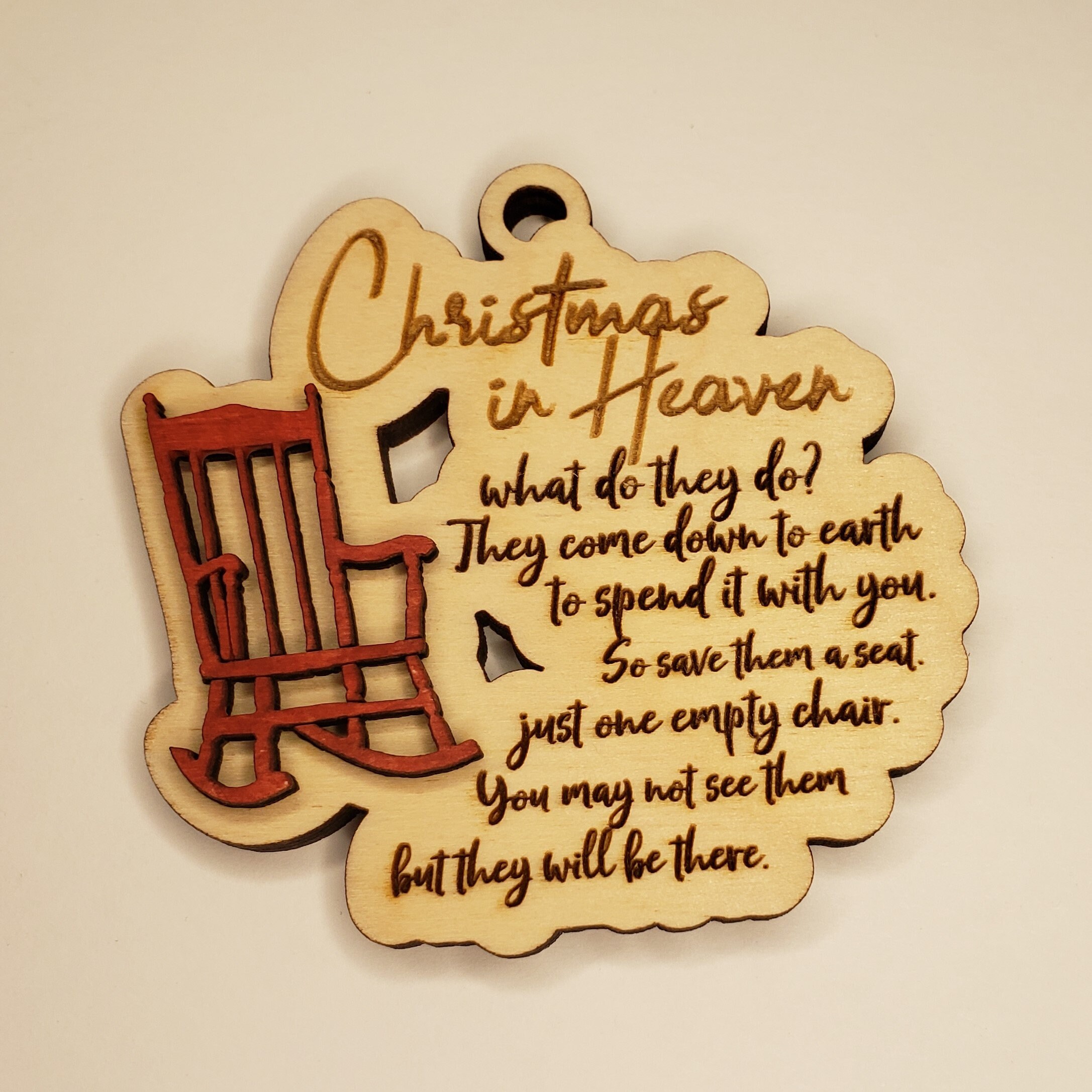 Christmas in Heaven Digital File Red Rocking Chair SVG - Etsy