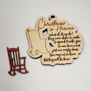 Christmas in Heaven Digital File, Red Rocking Chair SVG, Christmas in ...