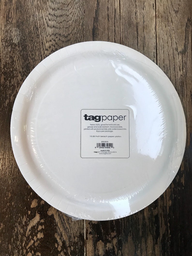 Summer Fun Large Dinner Paper Plates 8 count