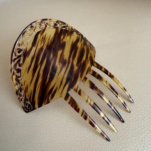 antieke haarkam antieke haaraccessoire Edwardiaanse haarkam antieke haardecoratie jaren 1910 celluloid enorme antieke kam Edwardiaanse haarkam