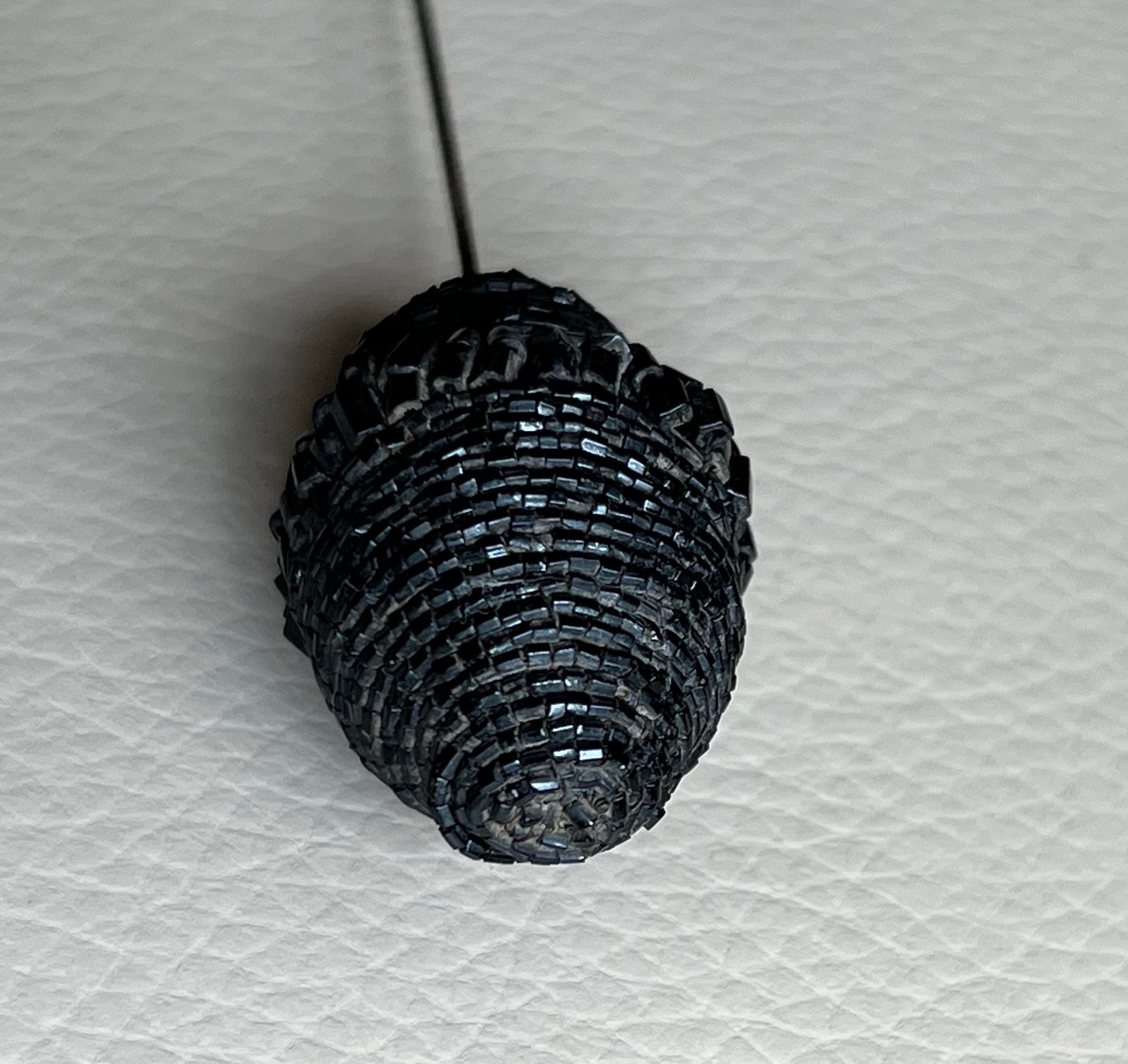 Antique Hat Pin with Black Glass Head, 6in Victorian Mourning Fashion, French Vintage Hat Pin - Antique Hat Pin - Collection of Hat Pin - Etsy main image 3
