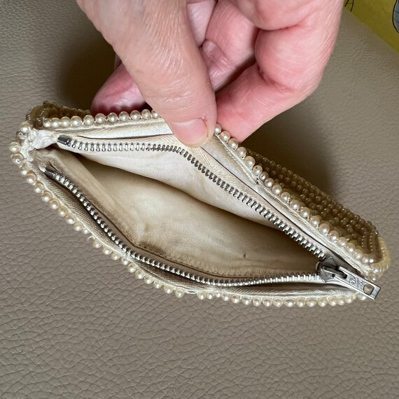 1930s Beaded Purse Vintage Purse Pearl Beaded Bag… - image 5