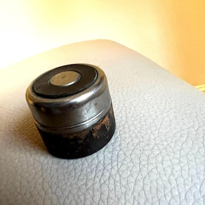 Antique Leather Travel Inkwell: Victorian Pocket Ink Pot (1880s-1890s)