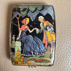 1920s Gwenda Compact Butterfly Wing Gwenda Powder Compact  1930s Compact English Compact  Enamel Compact Cosmetic Antique