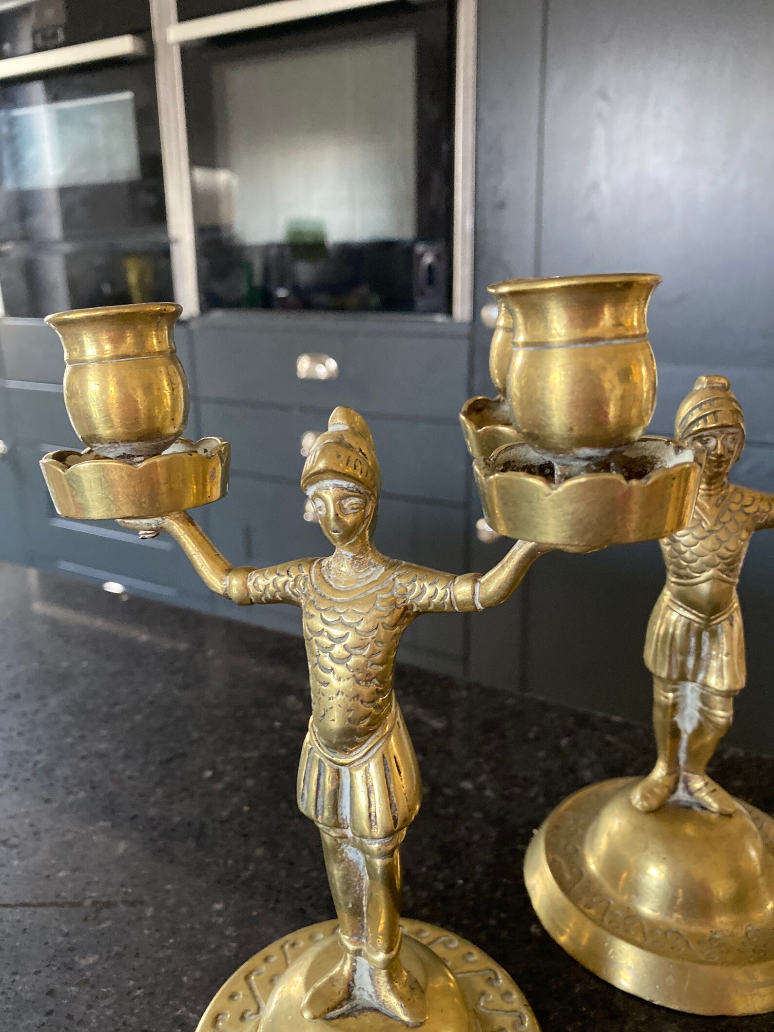 Antique Brass Candelabra Pair Candlesticks Vintage Candelabra Etsy UK