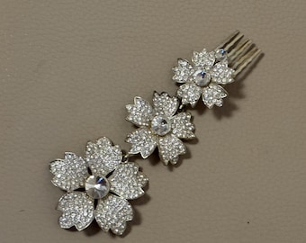 Edwardian Floral Hair Comb: Antique Flower Hair Accessory