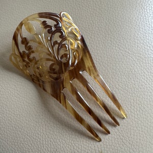 antieke haarkam antieke haaraccessoire Edwardiaanse haarkam antieke haardecoratie jaren 1910 celluloid kam antieke kam Edwardiaanse haarkam
