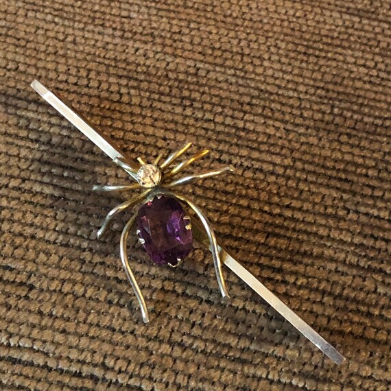 Spider Brooch 1940s Brooch Vintage Spider Pin Bug