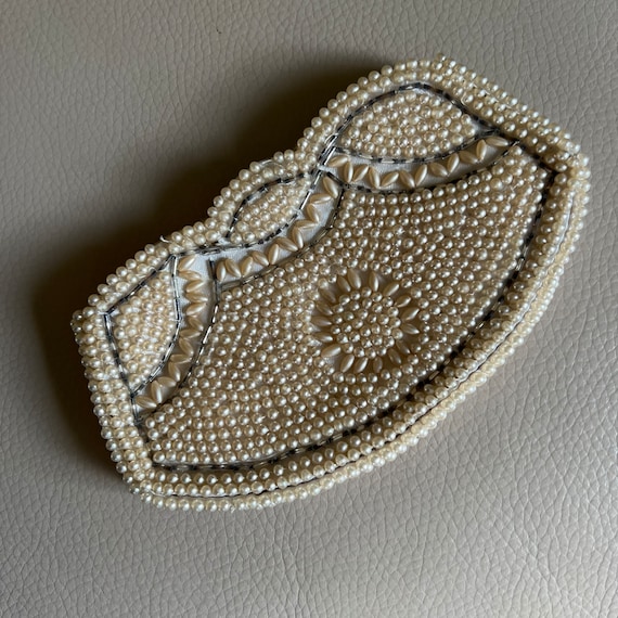 1930s Beaded Purse Vintage Purse Pearl Beaded Bag… - image 1