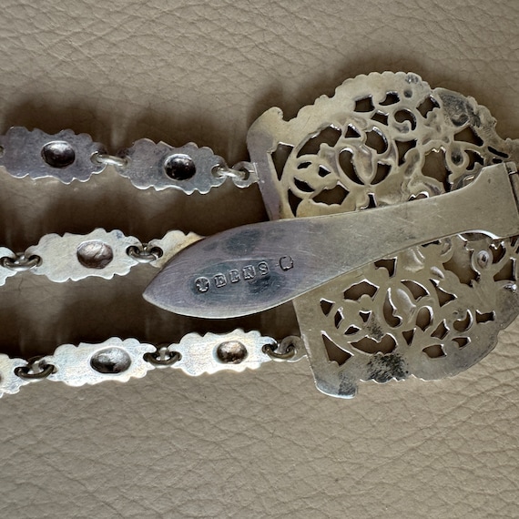 アンティーク・アールヌーボー・ミシン・シャトレーヌ：銀メッキ