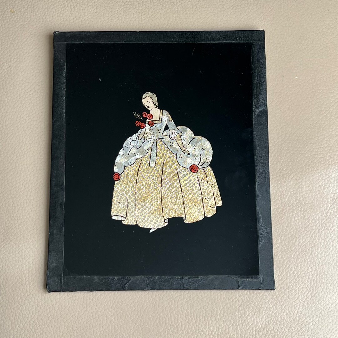 Antique Foil Picture Original Art Wall Mounted Picture Framed Etsy