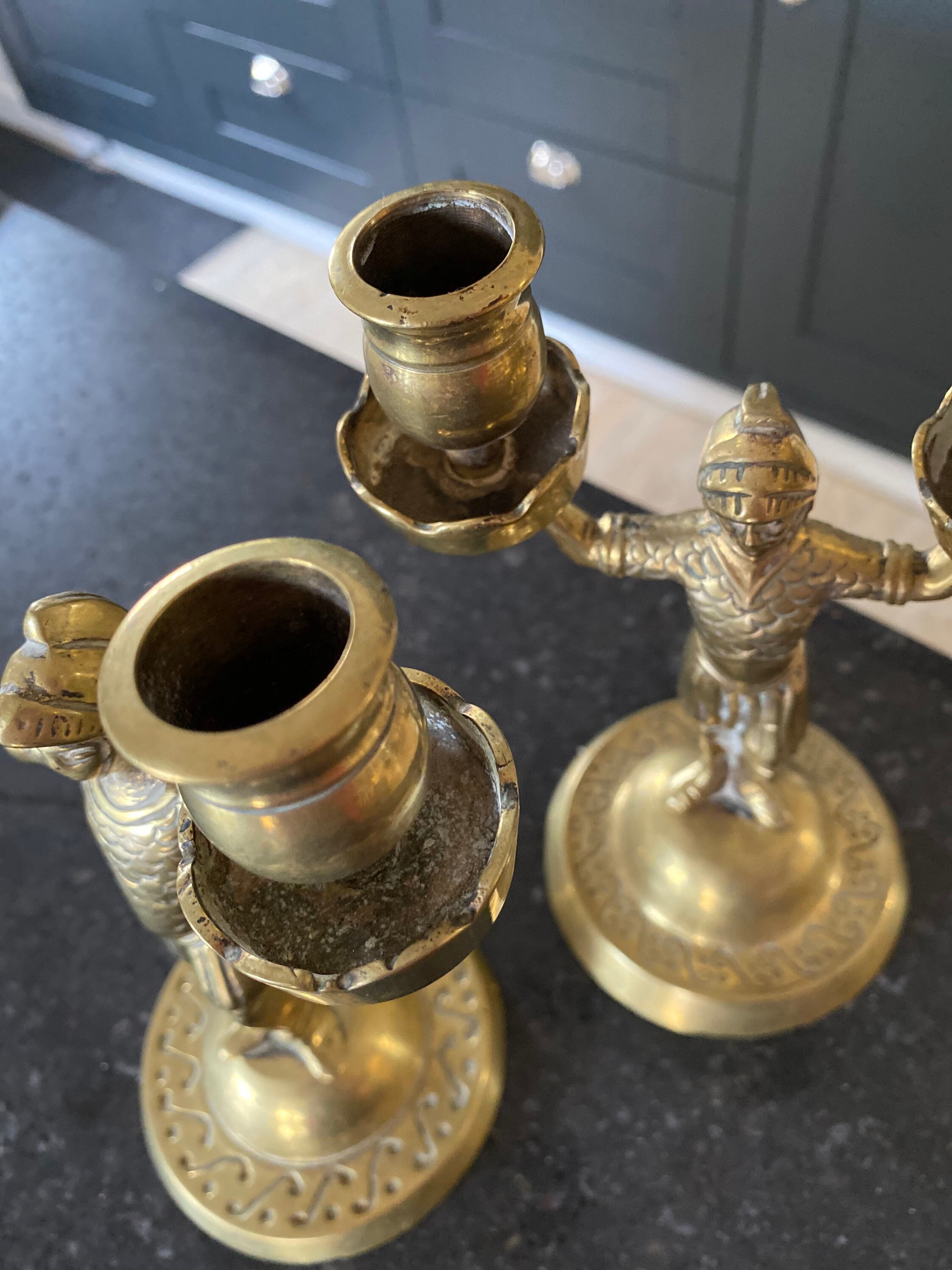 Antique Brass Candelabra Pair Candlesticks Vintage Candelabra Etsy UK