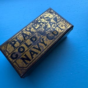 antique tobacco tin antique Players tobacco tin Players Gold Leaf Navy Cut tobacco tin vintage tobacco tin antique John Player tobacco tim