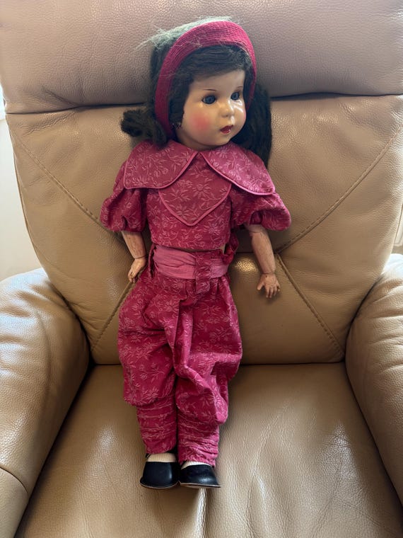 アンティーク ミニョネット ドール ＊赤いリボンの女の子＊ No.3 1/6