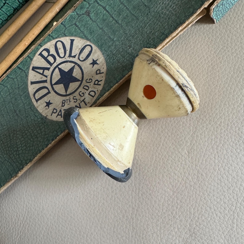 Antique Toy Original Box Antique French Toy Boxed Antique Diabolo Toy Patent Brevette SGDG DRF