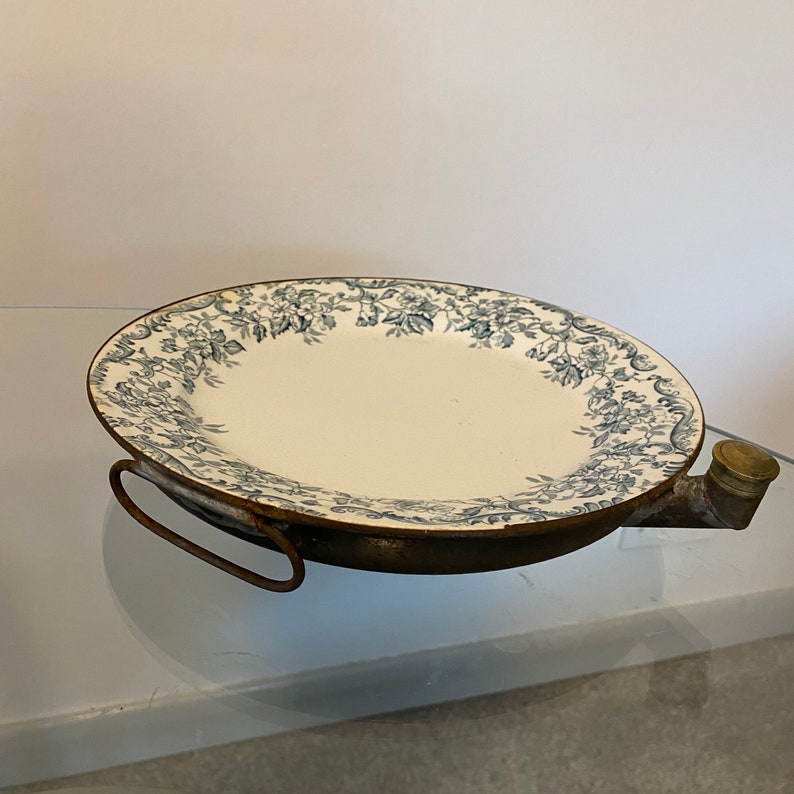 Antique Plate Warmer Cast Iron Plate Warmer Vitreous Enamel Etsy