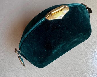 Vintage Velvet Sewing Box Handbag: Antique Etui Necessaire, 1930s-40s