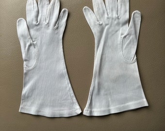 Vintage Gloves 1950s Gloves French Gloves Neyret Gloves Size 71/2 Gloves Ribbed Gloves White Gloves Bridal Gloves Retro Gloves 1960s