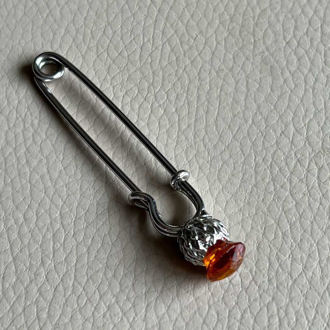 Vintage Kilt Pin Vintage Plaid Pin Scottish Thistle Pin Etsy