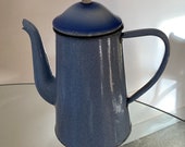 1950s French Enamel Pot French Enamel Garden Planter Watering Can Vintage French Enamel French Country French Kitchenalia Display
