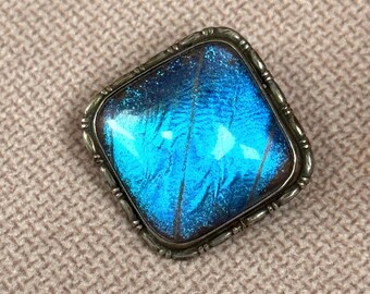 Broche Ancienne Art Déco Limoges France Vers 1930 – Porcelaine, Alliage, Occasion