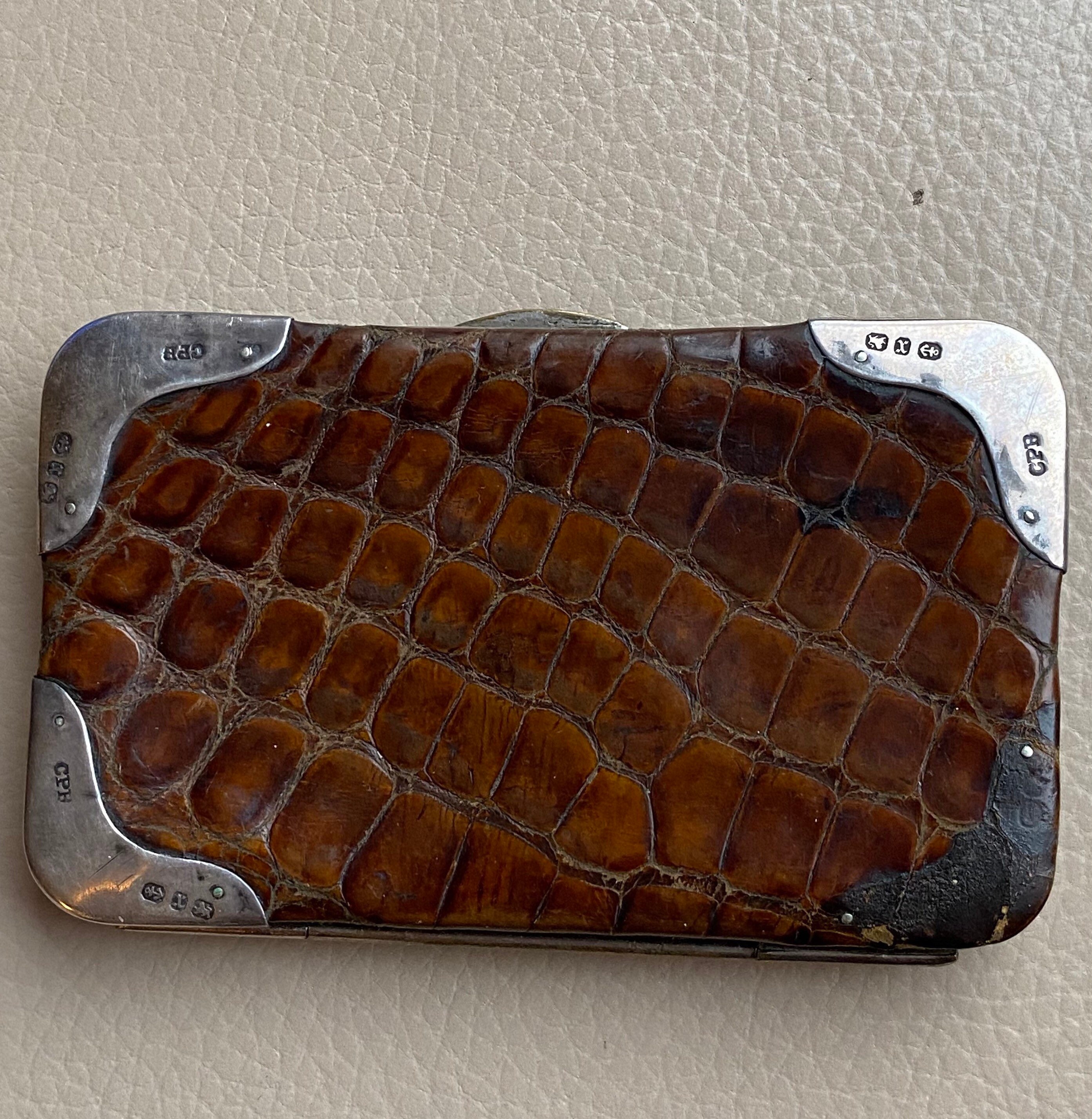 Antique Card Case Victorian Calling Card Case Silver Mounted Etsy