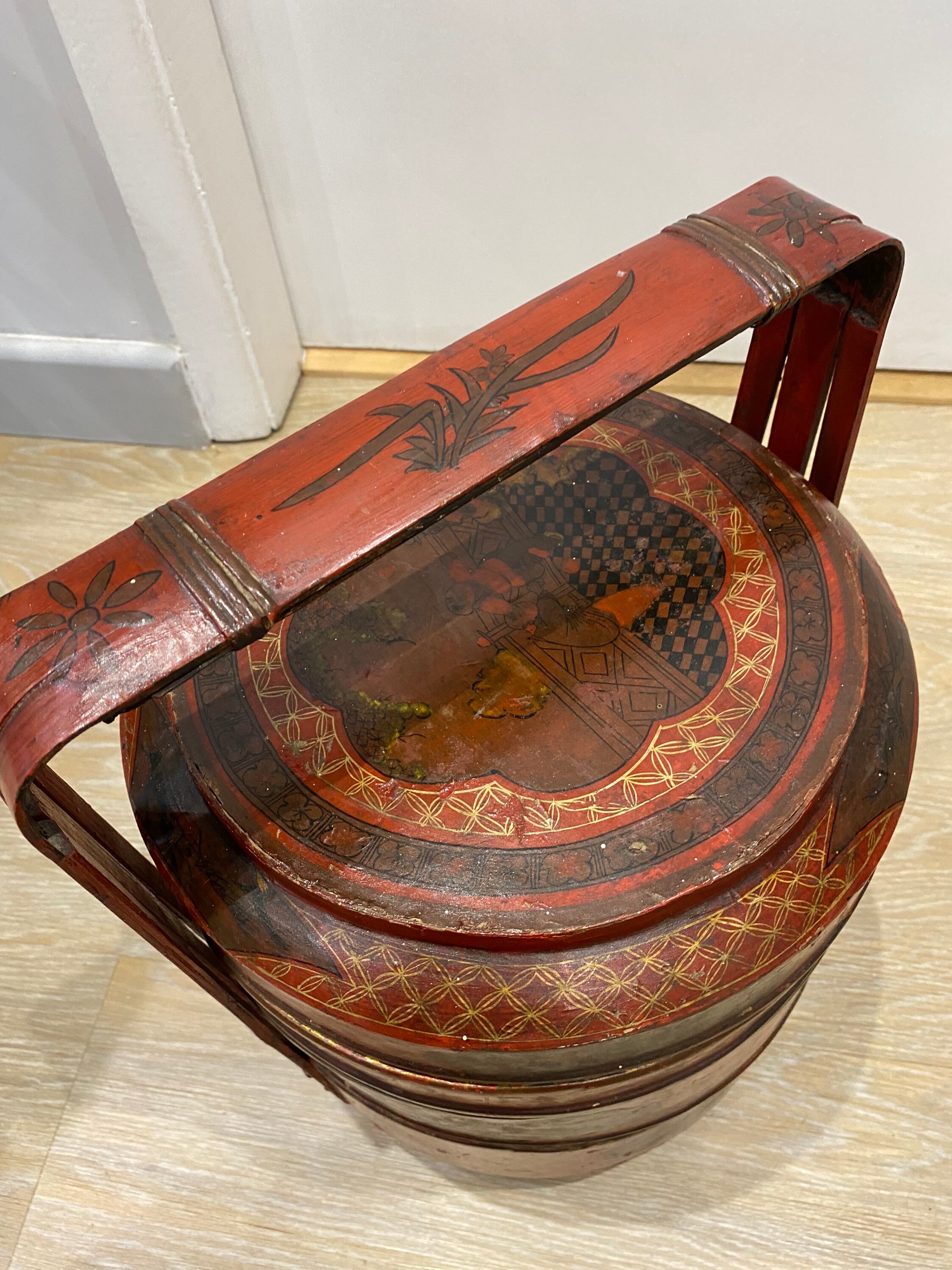 Antique Japanese Lunch Box 19th Century Meiji Red Lacquer Box Etsy