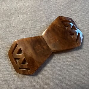 antique buckle antique Bakelite buckle Art Deco buckle 1920s buckle 1930s buckle dress buckle ladys buckle brown buckle ribbon buckle