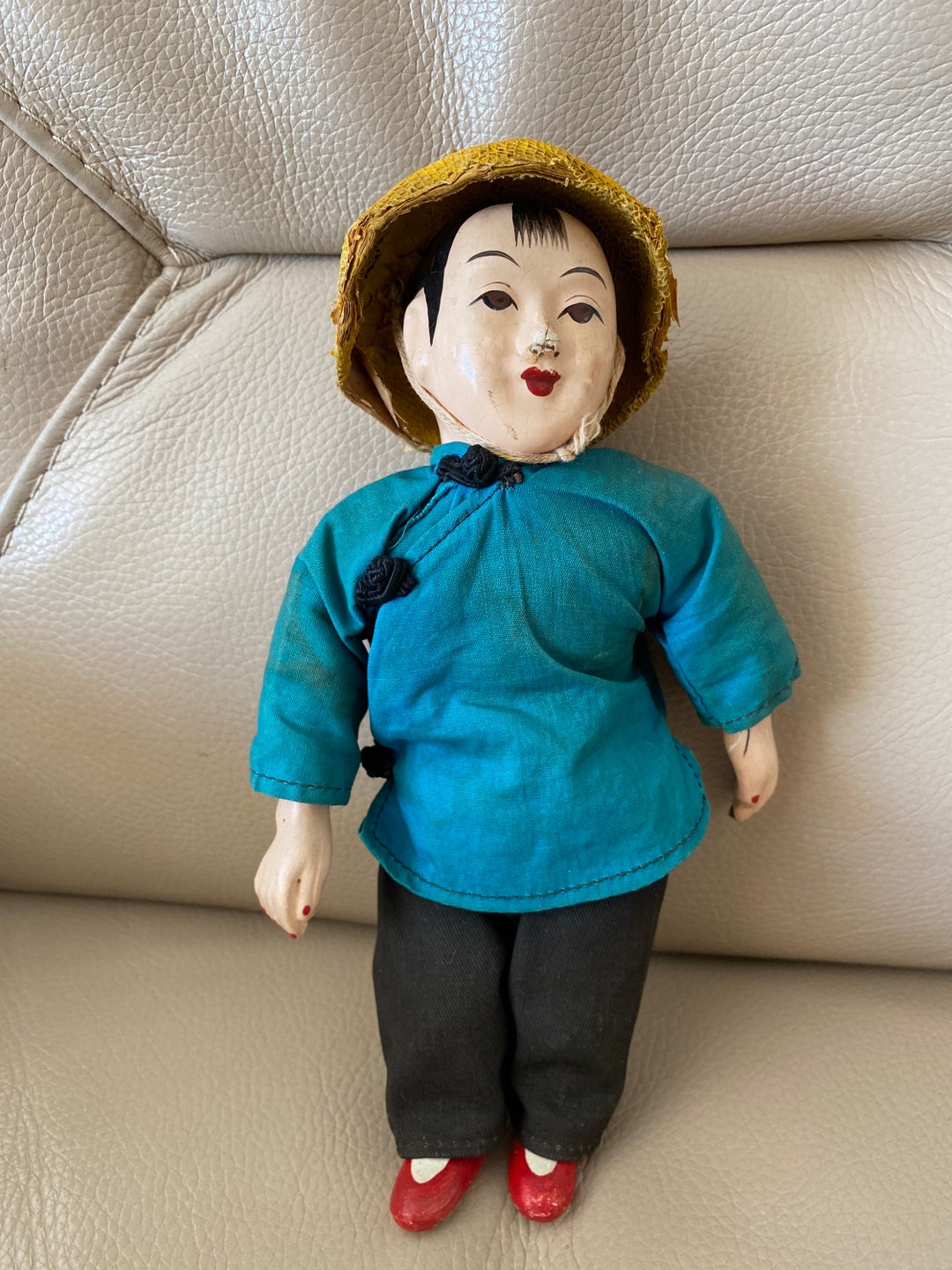 子供のつち人形【昭和初期 1920年代 日本製】アンティーク品 2024年新作 子供のつち人形【昭和初期 1920年代 日本製