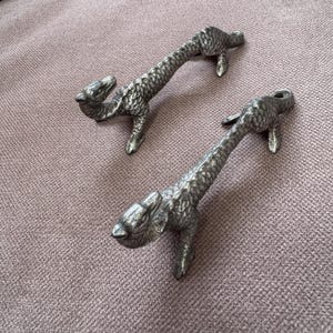 French Knife Rests Pair Knife Rests 1970s Dragon Knife Rests Pewter Knife Rests Cutlery Stands Wedding Cake Knife Rests Cutlery Holders