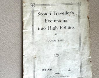 1928 Antique Political Pamphlet: Scotch Travellers Into High Politics