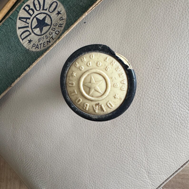 Antique Toy Original Box Antique French Toy Boxed Antique Diabolo Toy Patent Brevette SGDG DRF