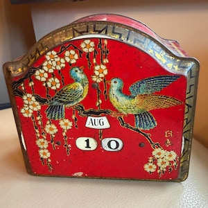 デッドストック パーペチュアル デスクトップカレンダー Antique wooden perpetual calendar - Etsy 日本