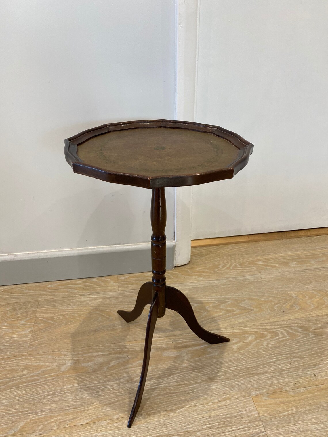 Vintage Wine Table Leather Topped Table Small Table Edwardian Etsy