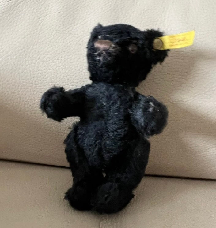 ヴィンテージ シュタイフ テディベア：ブラックモヘア ドイツ製